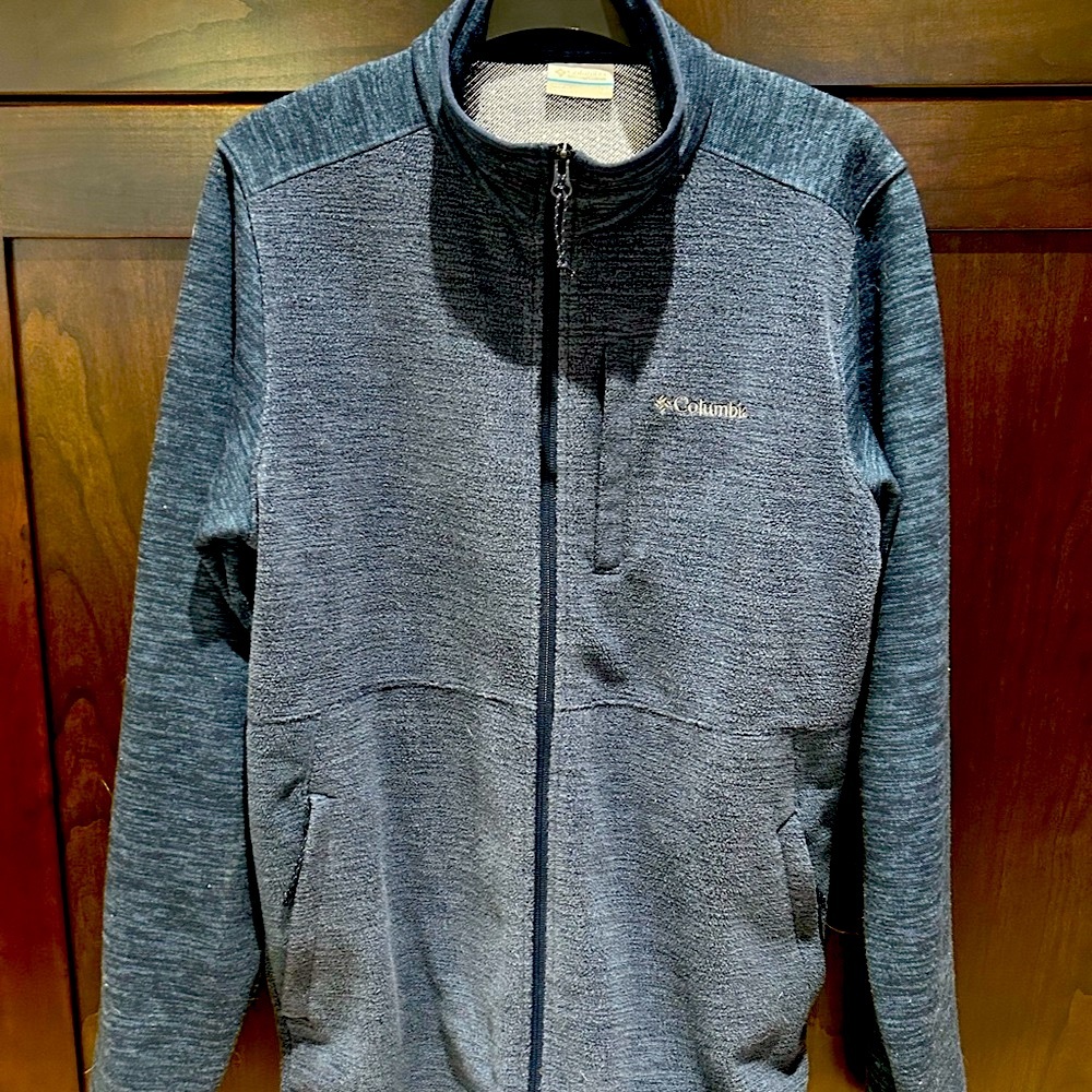 Mens Columbia Jacket Fleece Size small men’s gray windbreaker